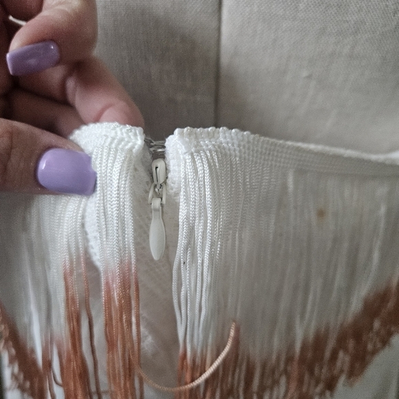 Shyanne Women's Fringe Halter Bodycon Dress L - Picture 8 of 15